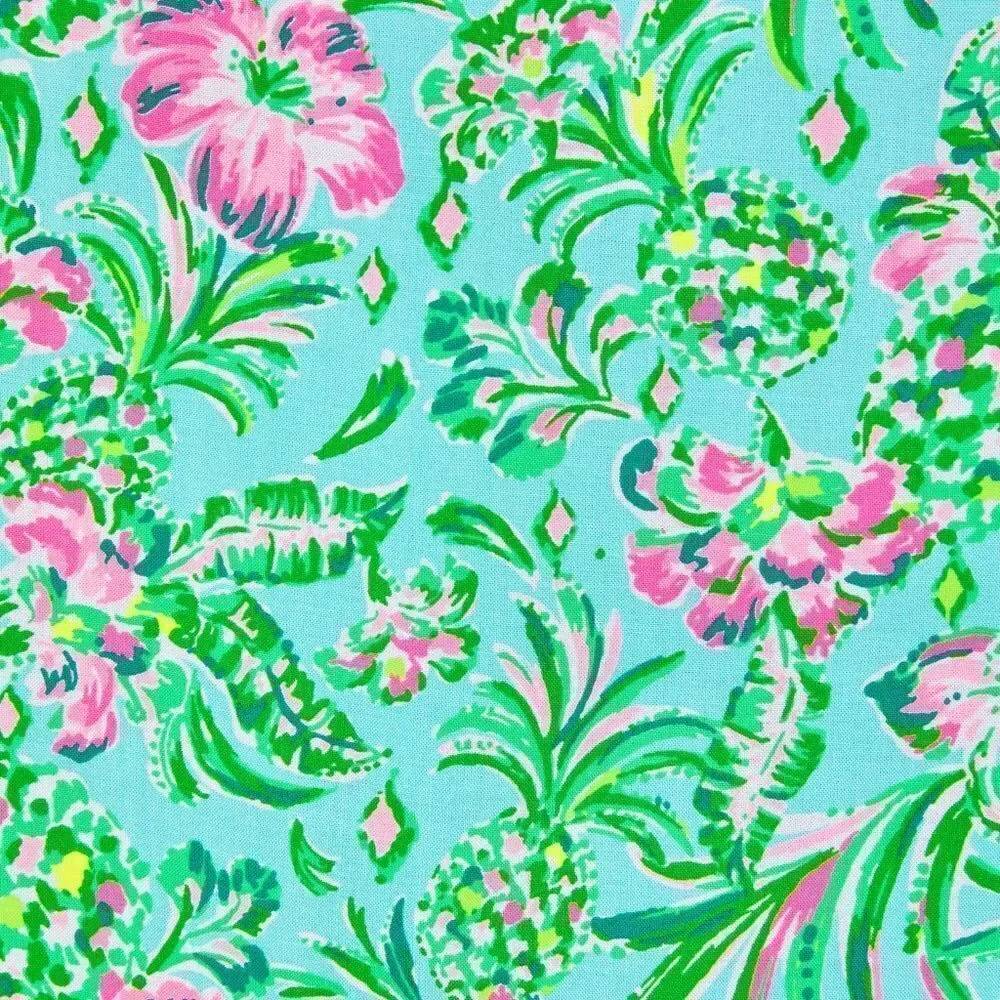 Lilly Pulitzer Aqua and Pink Floral Tunic - Picture 7 of 8